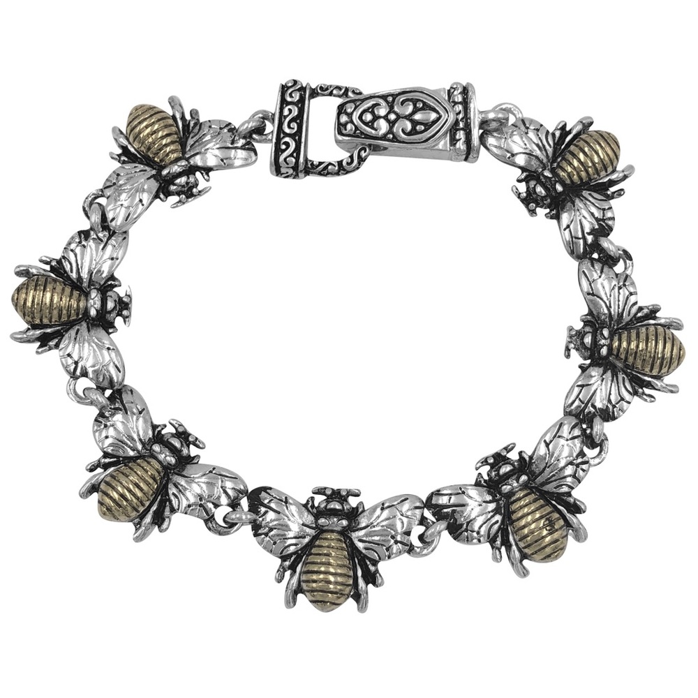 Bumblebee Bee 2-Tone Magnetic Clasp Bracelet